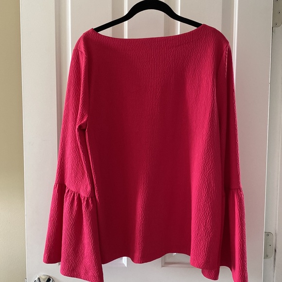 Hello Color! Pink Boatneck Top with Fun Bell Sleeves - Picture 8 of 13